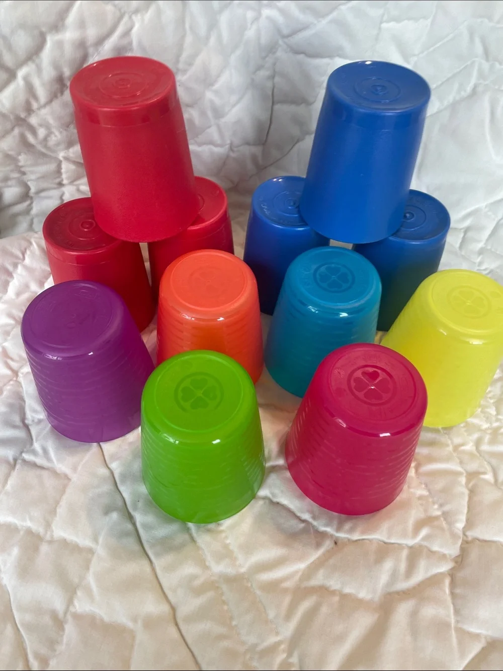 Bright Multicolor Plastic Drinkware & Storage Set